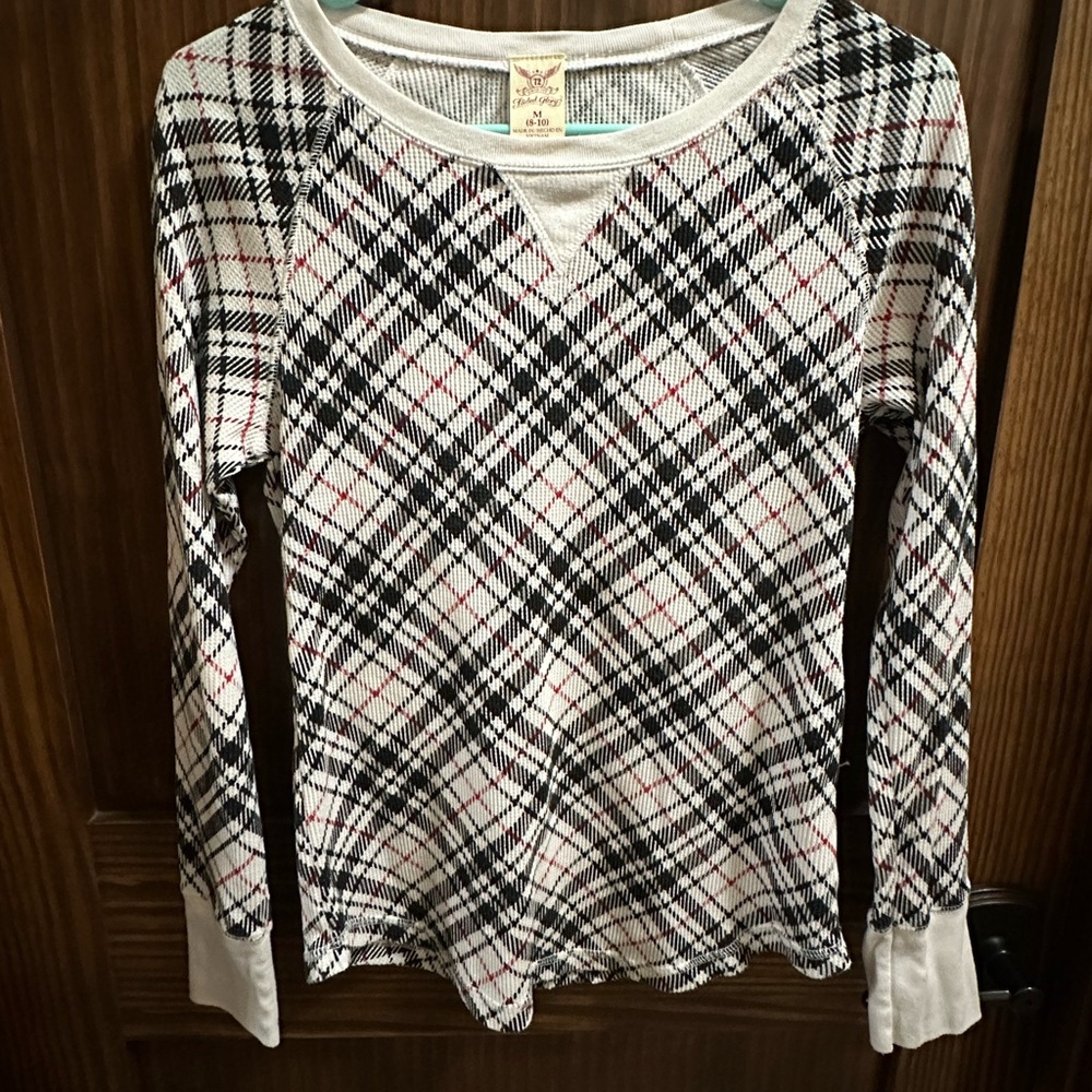 Faded Glory Argyle Knit Sweater - Black, White, Red